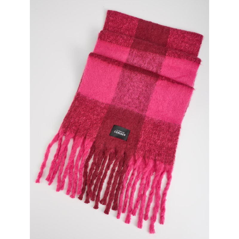 Echarpe mikel fuschia rose femme - Le Temps Des Cerises