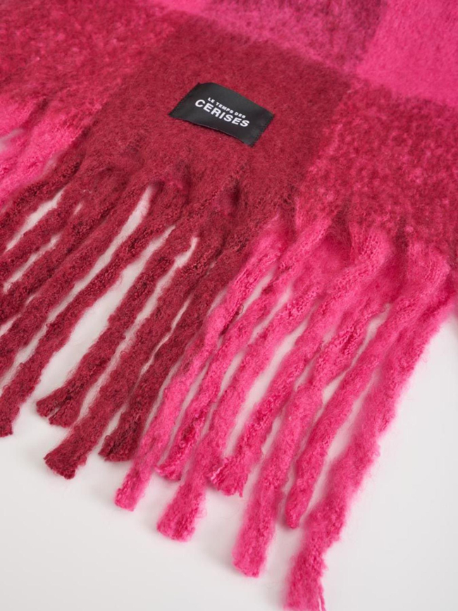Echarpe mikel fuschia rose femme - Le Temps Des Cerises