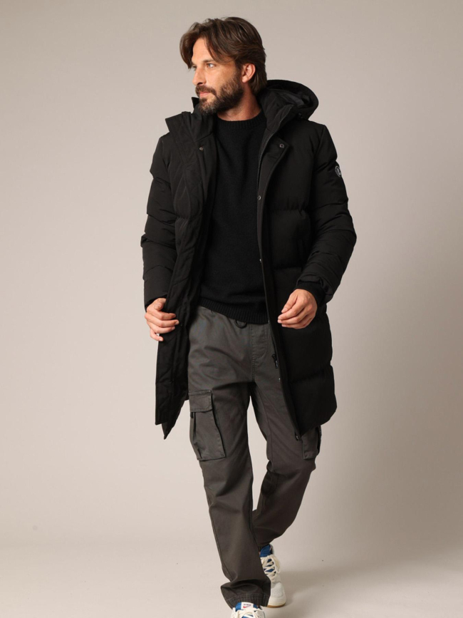 Doudoune longue alpine noir homme - Deeluxe