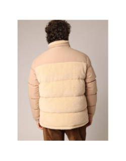 Doudoune sherpa cambri beige homme - Deeluxe