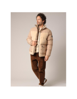 Doudoune sherpa cambri beige homme - Deeluxe