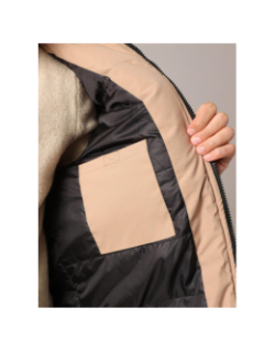 Doudoune sherpa cambri beige homme - Deeluxe