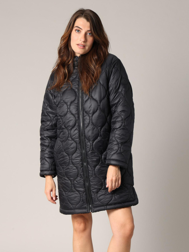 Doudoune réversible sherpa edwina noir femme - Deeluxe