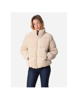 Doudoune velours côtelé noelia beige femme - Deeluxe