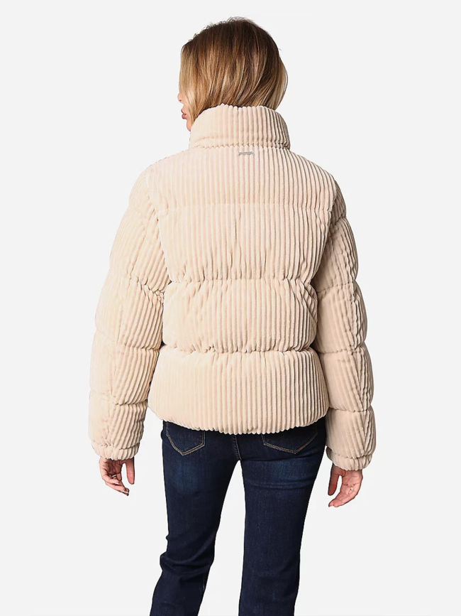 Doudoune velours côtelé noelia beige femme - Deeluxe