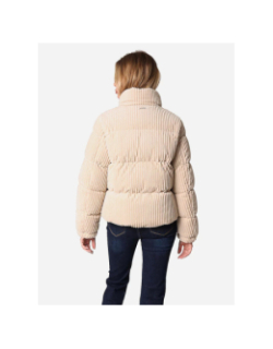 Doudoune velours côtelé noelia beige femme - Deeluxe