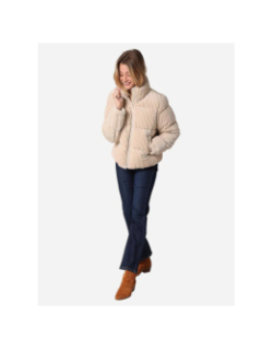 Doudoune velours côtelé noelia beige femme - Deeluxe