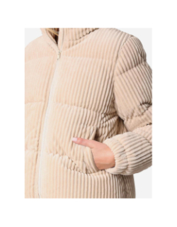 Doudoune velours côtelé noelia beige femme - Deeluxe