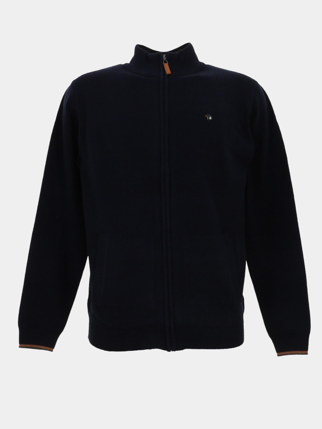 Gilet zippé floxton bleu marine homme - Benson & Cherry