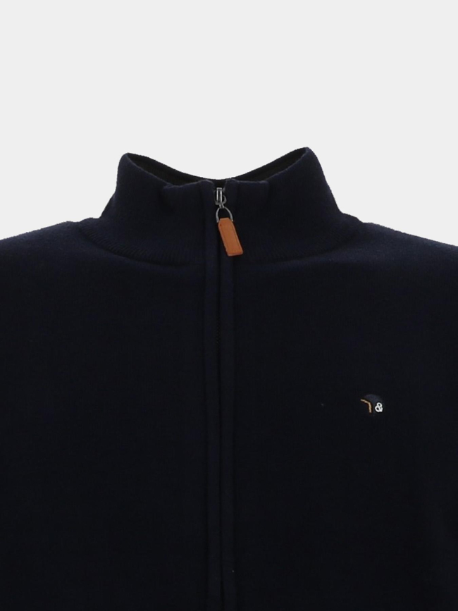 Gilet zippé floxton bleu marine homme - Benson & Cherry