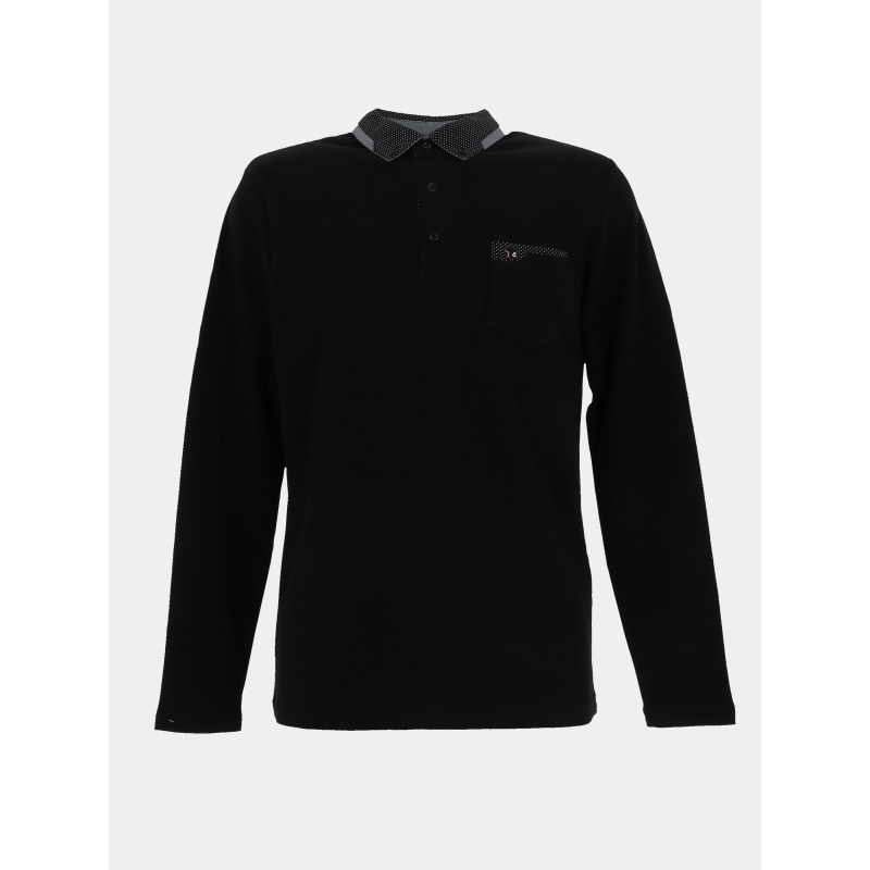 Polo manches longues gabana noir homme - Benson & Cherry