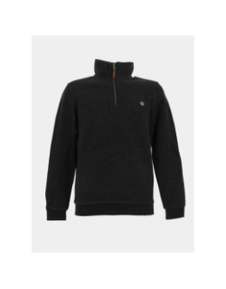 Sweat col zippé mojito gris anthracite homme - Benson & Cherry