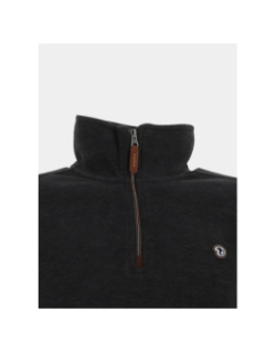 Sweat col zippé mojito gris anthracite homme - Benson & Cherry