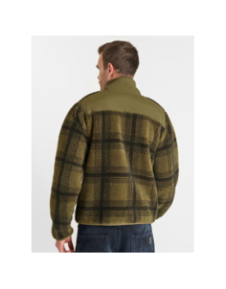 Veste polaire à carreaux ceral kaki homme - Le Temps Des Cerises