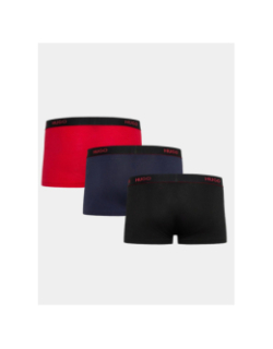 Pack de 3 boxers en coton stretch noir et rouge homme - Hugo