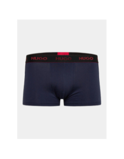 Pack de 3 boxers en coton stretch noir et rouge homme - Hugo