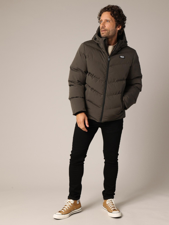 Doudoune fourrée interest kaki homme - Deeluxe