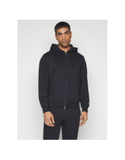 Sweat à capuche zippé uni noir homme - Champion