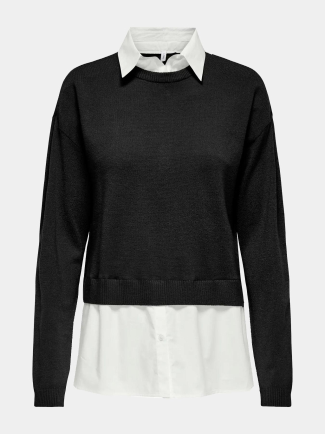 Pull payson mix noir blanc femme - Only