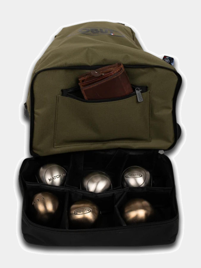 Sac à dos pour 6 boules de pétanque kaki - Obut