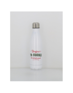 Gourde isotherme bonjour ta gueule 500ml blanc - Stc