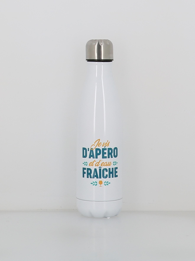 Gourde isotherme je vis d'apéro 500ml blanc - Stc