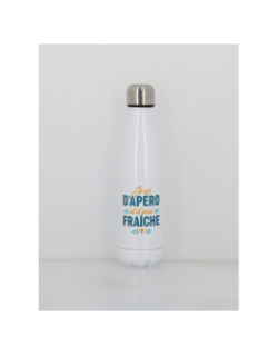Gourde isotherme je vis d'apéro 500ml blanc - Stc