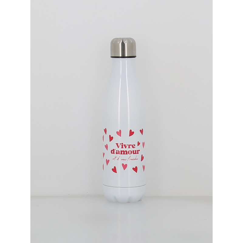 Gourde isotherme saint valentin 500ml blanc - Stc