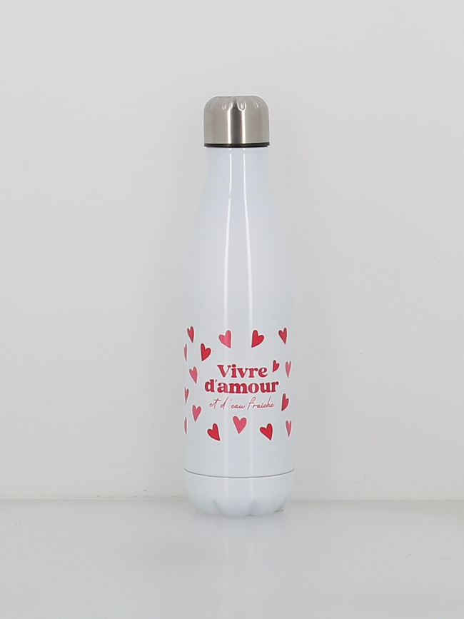 Gourde isotherme saint valentin 500ml blanc - Stc