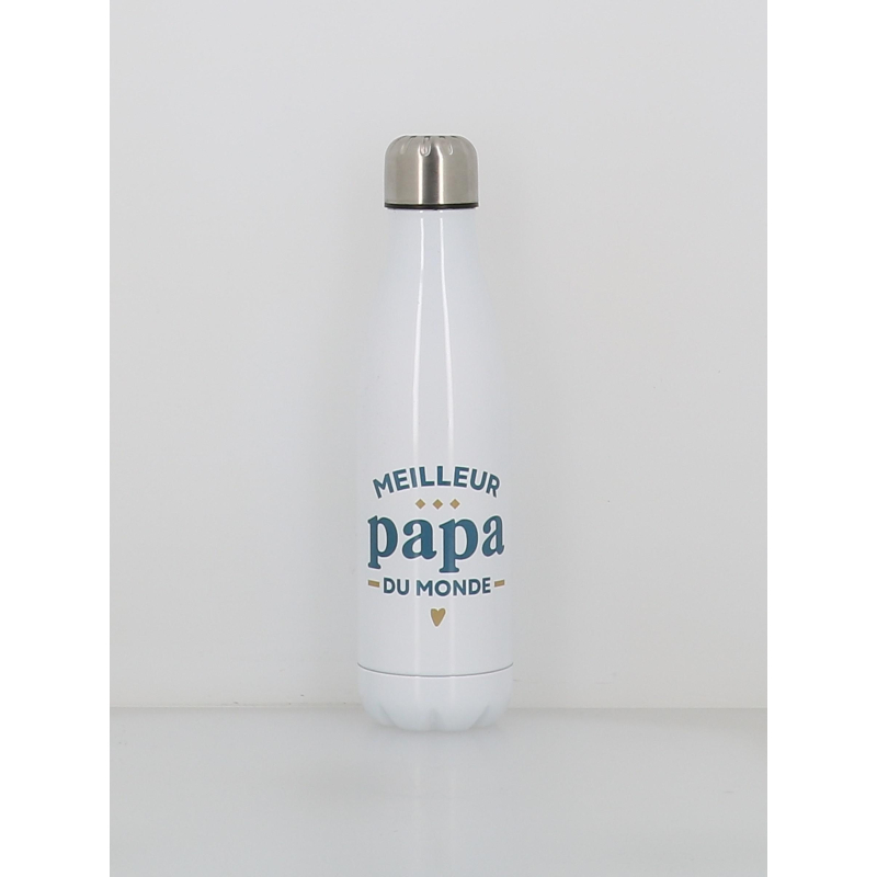 Gourde isotherme meilleur papa 500ml blanc - Stc