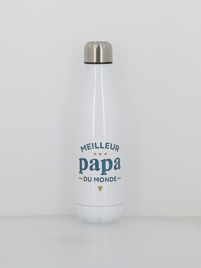 Gourde isotherme meilleur papa 500ml blanc - Stc