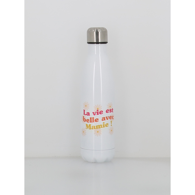 Gourde isotherme la vie est belle avec mamie 500ml blanc - Stc