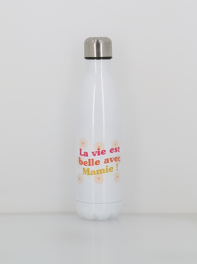 Gourde isotherme la vie est belle avec mamie 500ml blanc - Stc
