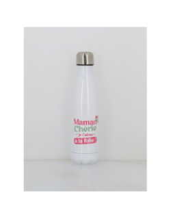 Gourde isotherme maman chérie je t'aime 500ml blanc - Stc