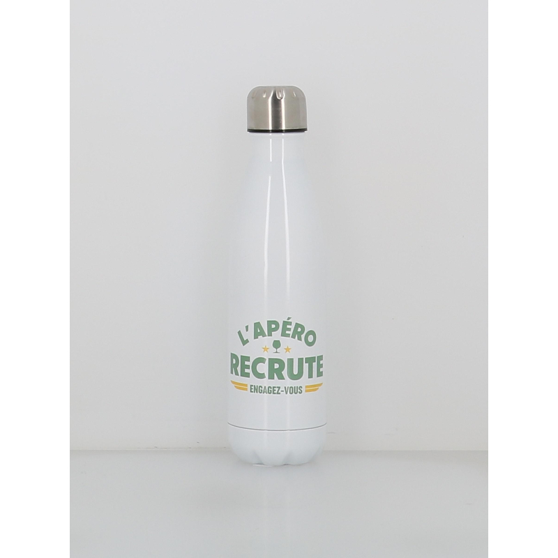 Gourde isotherme l'apéro recrute 500ml blanc - Stc