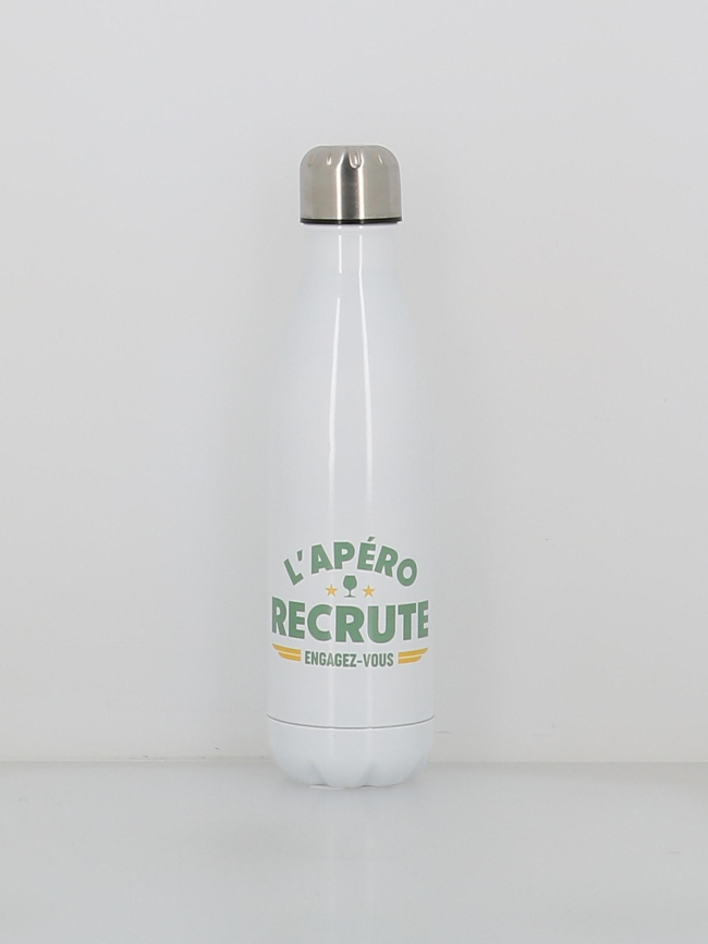 Gourde isotherme l'apéro recrute 500ml blanc - Stc