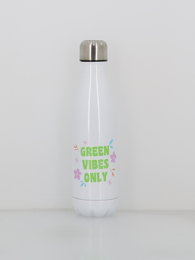 Gourde isotherme green vibes only 500ml blanc - Stc