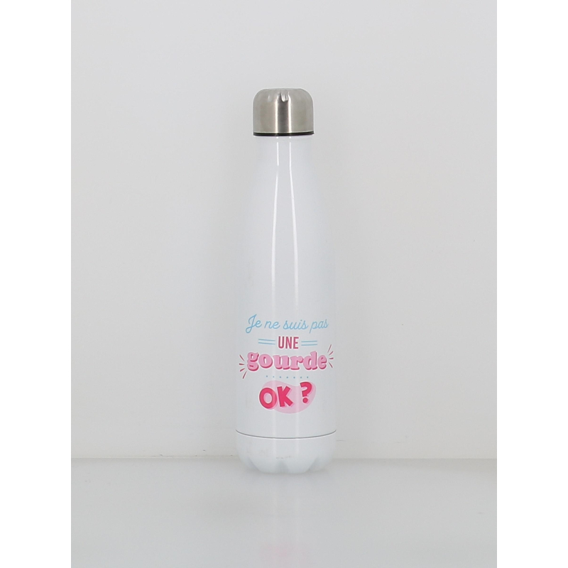 Gourde isotherme je ne suis pas une gourde 500ml blanc - Stc