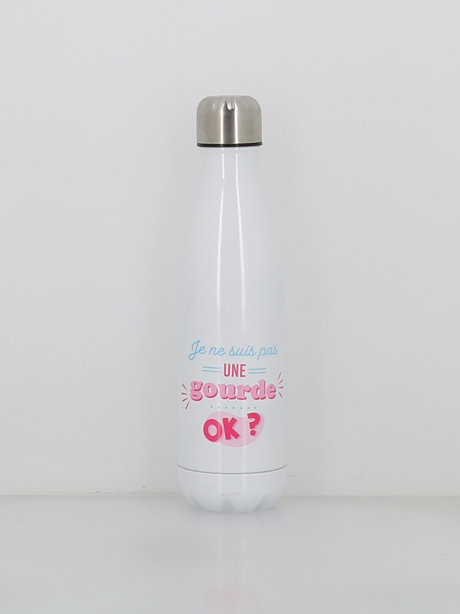 Gourde isotherme je ne suis pas une gourde 500ml blanc - Stc