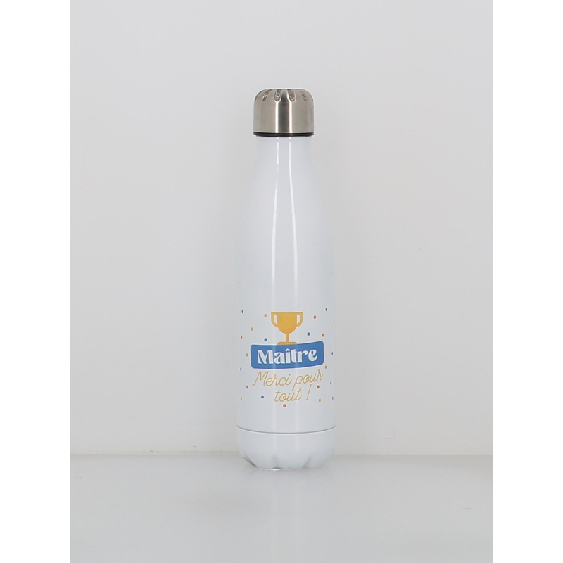 Gourde isotherme maitre merci 500ml blanc - Stc