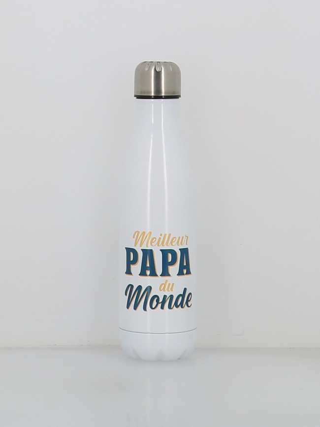 Gourde isotherme meilleur papa du monde 500ml blanc - Stc
