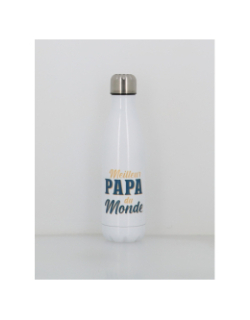 Gourde isotherme meilleur papa du monde 500ml blanc - Stc