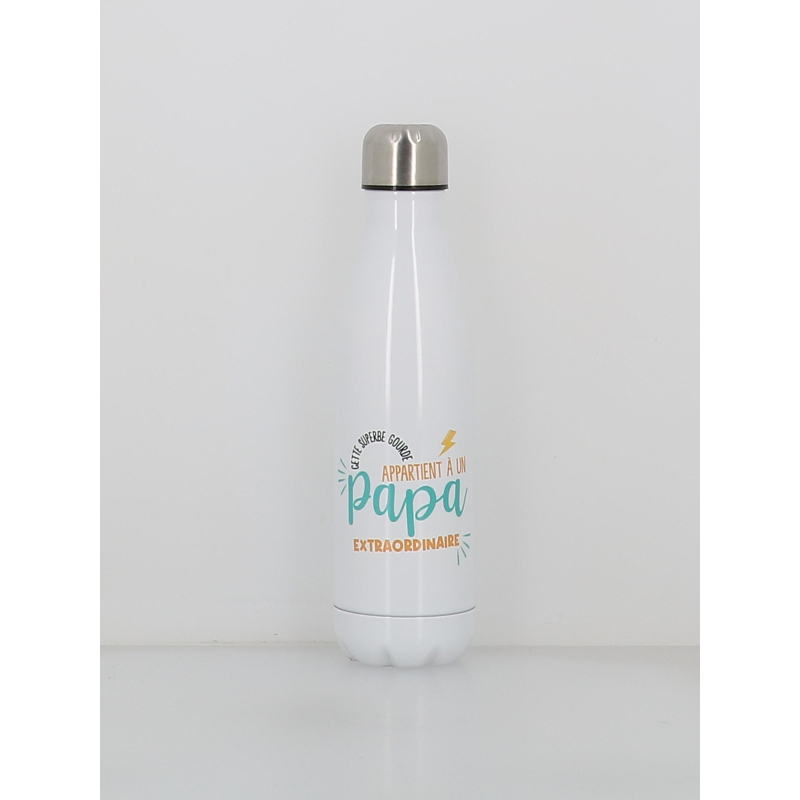 Gourde isotherme papa extraordinaire 500ml blanc - Stc