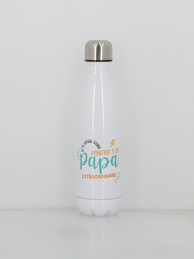 Gourde isotherme papa extraordinaire 500ml blanc - Stc