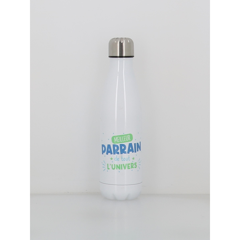 Gourde isotherme meilleur parrain 500ml blanc - Stc