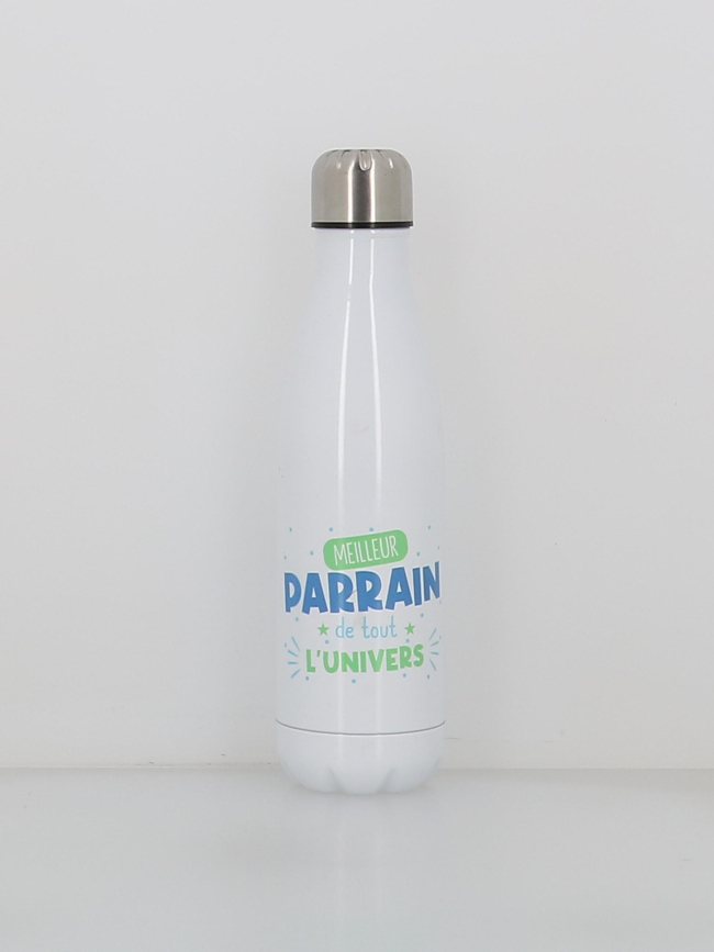 Gourde isotherme meilleur parrain 500ml blanc - Stc