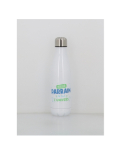 Gourde isotherme meilleur parrain 500ml blanc - Stc