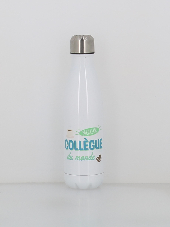 Gourde isotherme meilleur collègue 500ml blanc - Stc