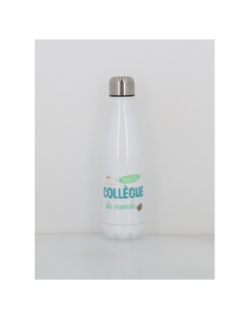 Gourde isotherme meilleur collègue 500ml blanc - Stc