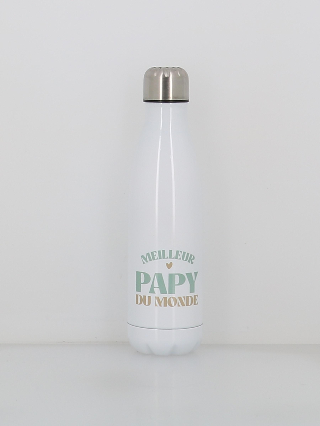 Gourde isotherme meilleur papi 500ml blanc - Stc